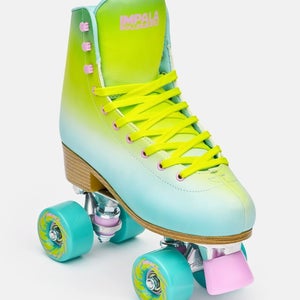 Impala Quad Rollerskates Shoes Women's 5 Lime Spritzer Whirlpool Print HAWK1504