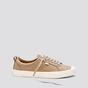 Cariuma OCA Low Sneakers Women's US 9 Beige Leather Lifestyle Shoes HAWK1237