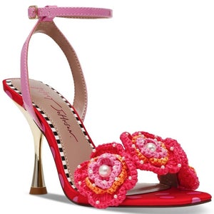 Blue by Betsey Johnson Ainsley AINS01S5 Sandal Women 8.5 Red Spool Heel HAWK1572