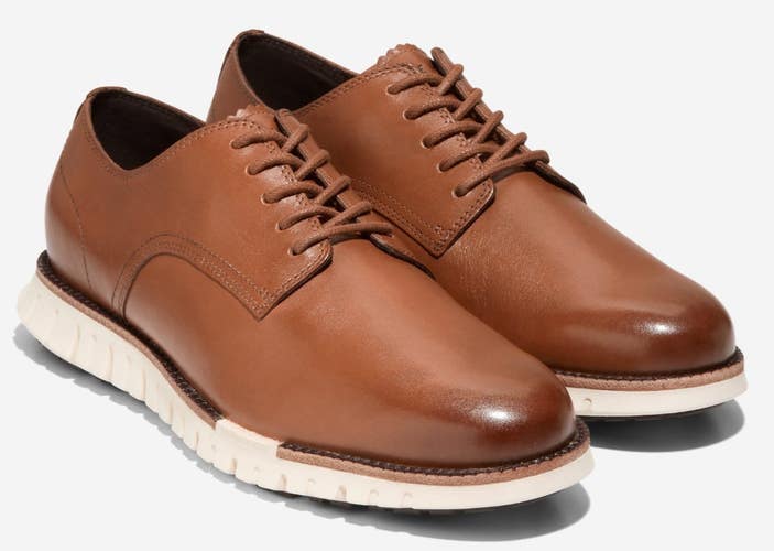 Cole Haan Zergrand Remastered Oxfords Men's 9.5 Brown Plain Toe Shoes HAWK1635