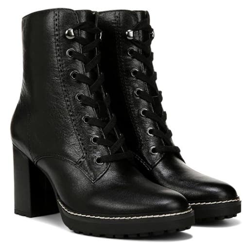 Naturalizer Callie F9811LD003 Boots Women's US 8 Black Leather Bootie HAWK1144