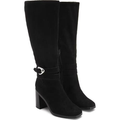 Dolce Vita Finnian Boots Women's 7 Black Side Zip Square Toe Knee High HAWK1470