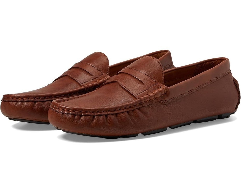 ALLEN EDMONDS Westland Moc Toe Brown Leather Pebble Loafers  display picture 2