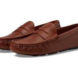 Polo Ralph Lauren Anders Penny Loafers Mens US 10.5 Brown Leather Shoes HAWK1308