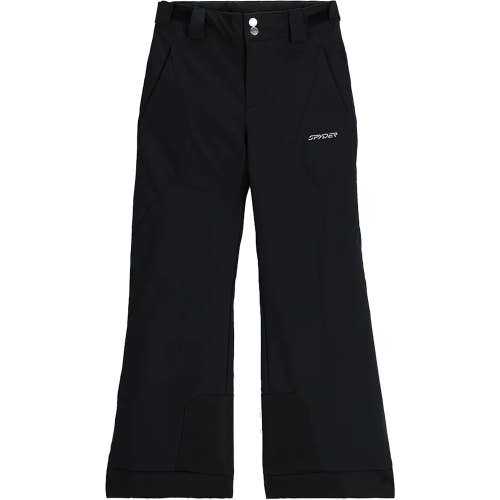 Spyder Olympia Ski Pants Kids 8 Black Insulated Adjustable Waist Wide Leg JZZ117