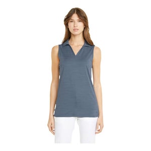 Puma Cloudspun Coast Golf Polo Women's XS Evening Sky Heather Sleeveless JZZ171