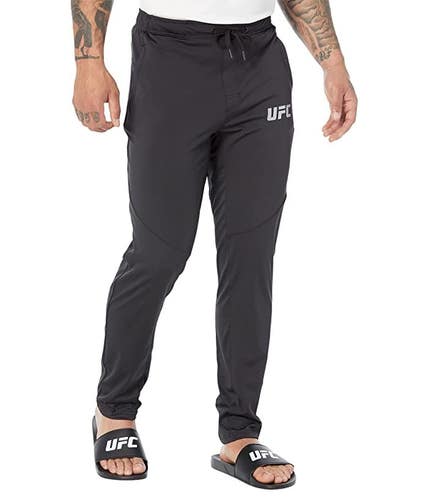 UFC Tech Joggers Pants Mens XL Black Stretch Slash Pockets Drawstring JZZ207