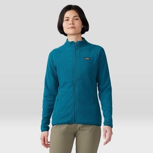 Mountain Hardwear Microchill Jacket Womens S Green Full Zip Long Sleeve JZZ219