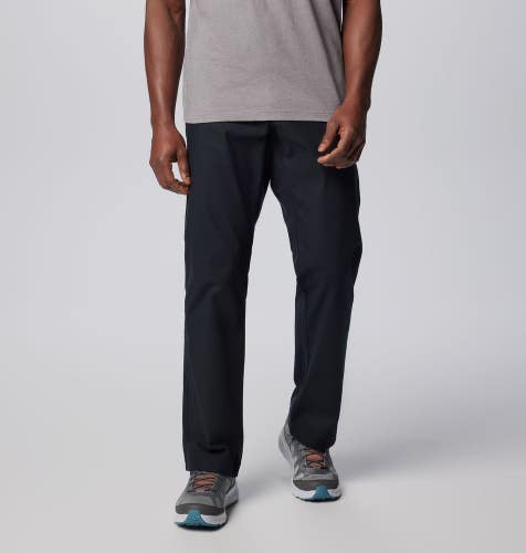 Columbia Flex ROC Pants Men's 35x30 Black Cotton Flat Front Straight Leg JZZ525
