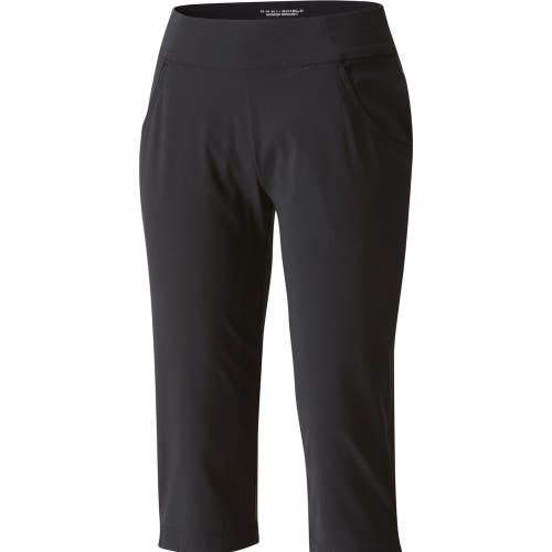 Columbia Anytime Capri Pants Women Small Black Stretch Flat Front Cropped JZZ130
