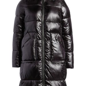 Sam Edelman Lofty Duvet Puffer Jacket Women's XS Black Faux Fur Hooded JZZ111