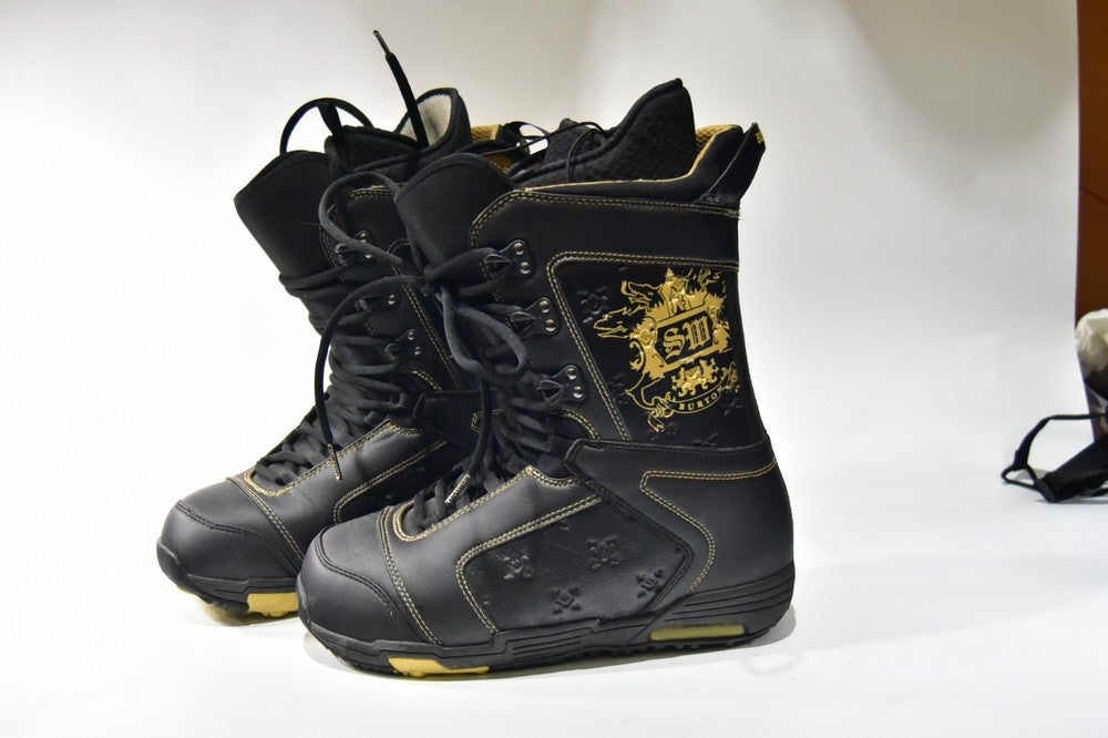 NEW! Burton Rampant Mens Snowboard Boots! 8 Brown With Red