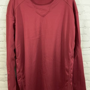 Rawlings CA21081 Men's 100% Polyester Long-Sleeve Athletic Sweatshirt Maroon XL