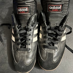Black Unisex Size M 9.0 (W 10.0) Adult Adidas Samba Shoes (Used)