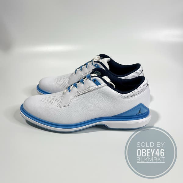 Nike Jordan ADG 5 Leather White Blue Golf Shoes 9  display picture 2