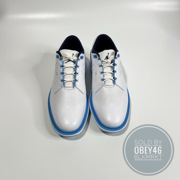Nike Jordan ADG 5 Leather White Blue Golf Shoes 9  display picture 3
