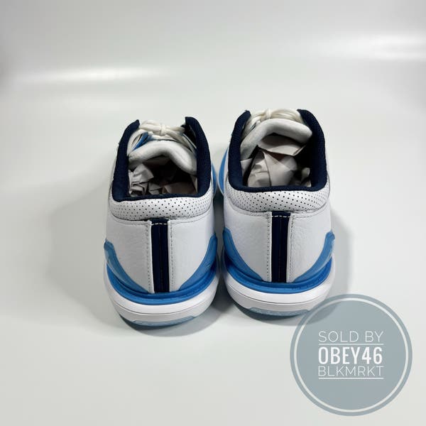 Nike Jordan ADG 5 Leather White Blue Golf Shoes 9 