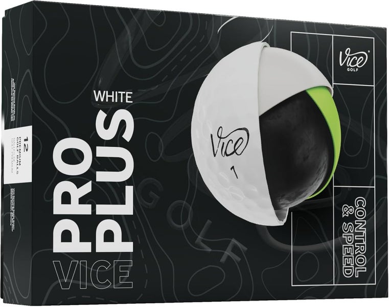 Vice Golf Pro Plus Golf Balls (White, 12pk) 1 Dozen 2025 NEW