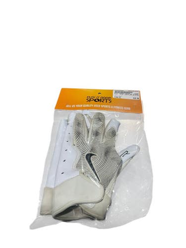 Used Nike VAPOR YOUTH WR GLOVES FB Gloves White LG 11834-S000045068