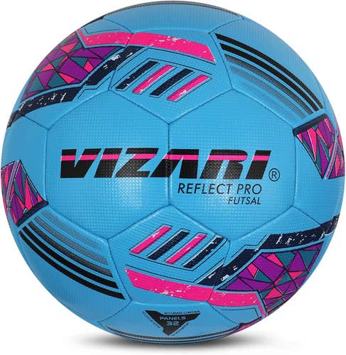 Vizari Reflect Pro Soccer Ball Size | Hand-Stitched Shiny TPU Cover | VZBL90118-STD