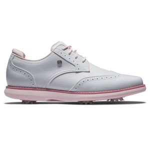 FOOTJOY WOMENS TRADITIONS WHITE/WHITE/PINK PREVIOUS SEASON