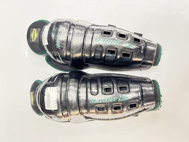 Used Bauer SHIN Junior Shin Guards Black 10" 11860-C000303506