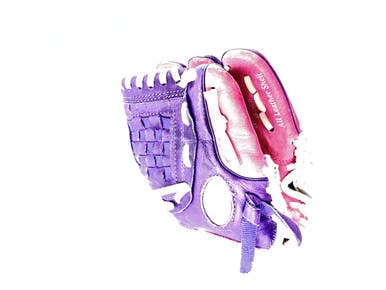 Used Rawlings HIGHLIGHT BB/SB Glove RH Throw Purple 10" 11860-C000303503