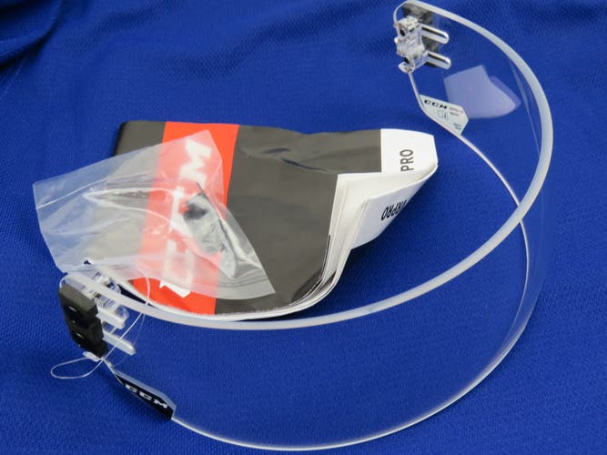 NEW CCM VR PRO Short 2.75" NHL Pro Stock Team Issued Hockey Helmet Visor Clear