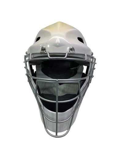 Used All-Star MVP 3 LG FP 7 - 7 1/2 Batting Helmet w/Mask White LG 11347-S000262364