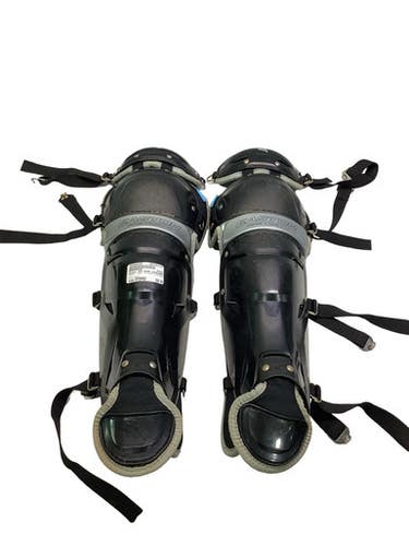 Used Easton JEN SCHRO SHINGUARDS Catchers Leg Guards Black Intermed 11347-S000262328