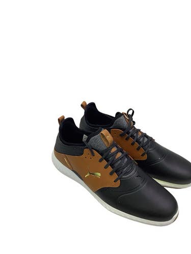 Used Puma Mens Golf Shoes Black And Tan Senior 11.5 11347-S000262305