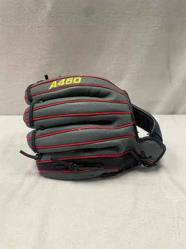 Used Wilson A450 A04RB24115 BB/SB Glove RH Throw Grey 11 1/2" 11490-S000268214