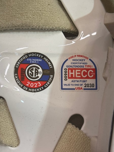 White Junior Bauer 940 Goalie Mask (Used) | SidelineSwap | Buy and Sell ...
