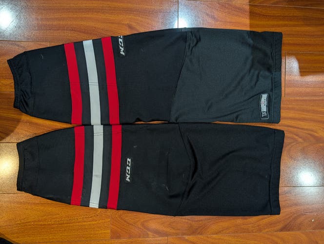 CCM Team Pro Stock Hockey Socks - Chicago Blackhawks Style -  Black