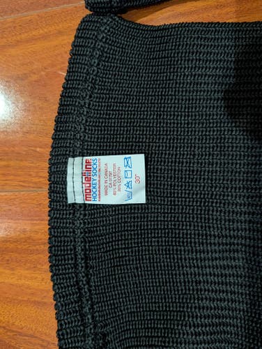 Black Senior Large Socks (Used) - Black, Red and White - Sr Size 30