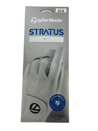 Used Taylormade STRATUS TECH Mens Golf Glove White MD 11692-S000145567