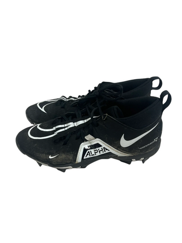 Used Nike ALPHA MENACE SHARK Adult FB Cleats Black Senior 11 11692-S000145430