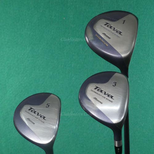 Lady Mizuno Tava 1, 3 & 5 Woods Factory Lightweight Graphite SET OF 3
