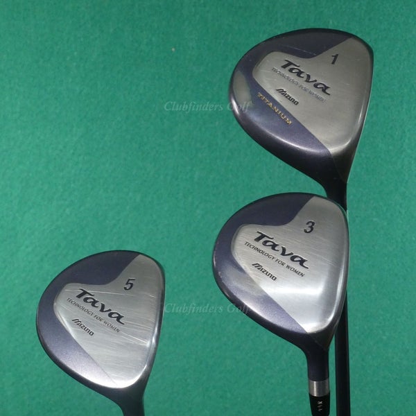 Lady Mizuno Tava 1, 3 & 5 Woods Factory Lightweight Graphite SET OF 3