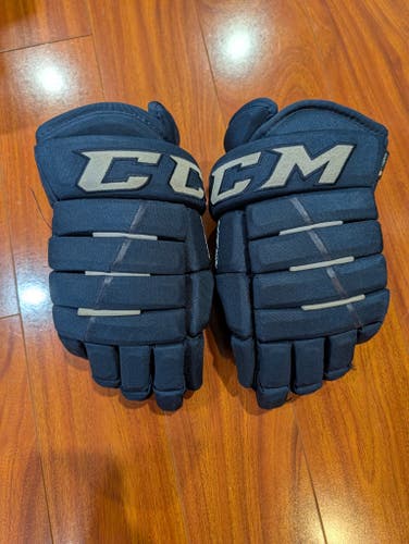 CCM Tacks 4R Lite Pro Gloves 14" (Used) - Navy Blue & White