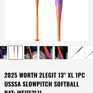 2025 Worth 2 Legit Composite Bat 26 oz 34" (Used)
