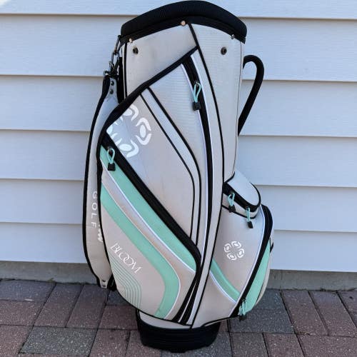Cleveland Bloom Golf Cart Bag 5 Way Dividers Gray Teal Black