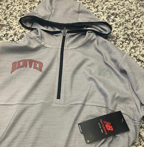 New Balance Denver lacrosse team pullover zip hood L large NEW mens