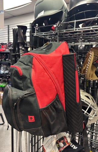DeMarini Voodoo Red and Black adult senior backpack bat pack (Used) SR baseball