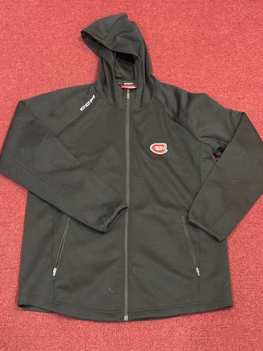 ST Cloud State Black Adult Large CCM Jacket Item#BKGH