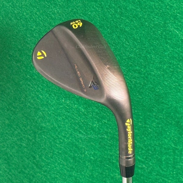 TaylorMade Milled Grind 3 MG3 Black 60-LB8 60 Lob Wedge Rifle 5.5 Steel Regular