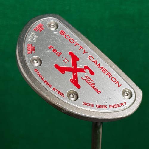 Scotty Cameron Red X 34" Single-Bend Mid-Mallet Putter Golf Club Titleist