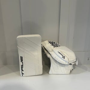 True Hzrdus 7x4 Regular Hand Goalie Glove & Blocker (New)