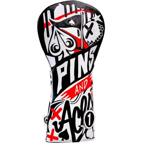 Pins And Aces Golf Graffiti - Driver Cover Synthetic Leather Hand Sewn NEW