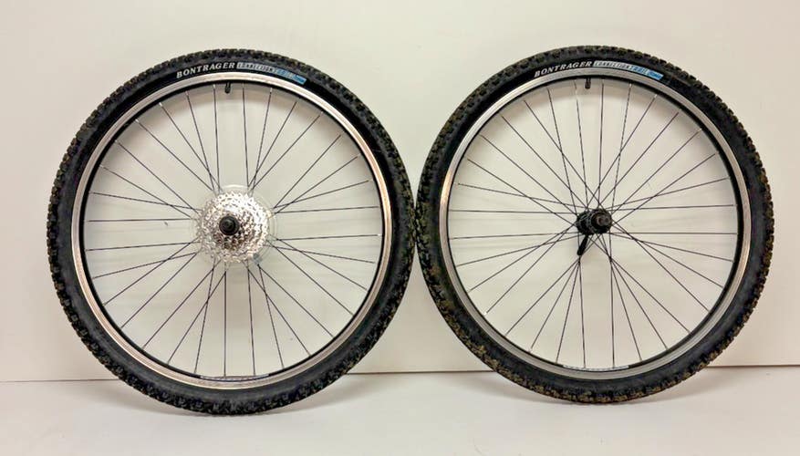 Bontrager Camino 8-Speed 32-Spoke Black Aluminum 26" QR Wheelset +Trail Tires
